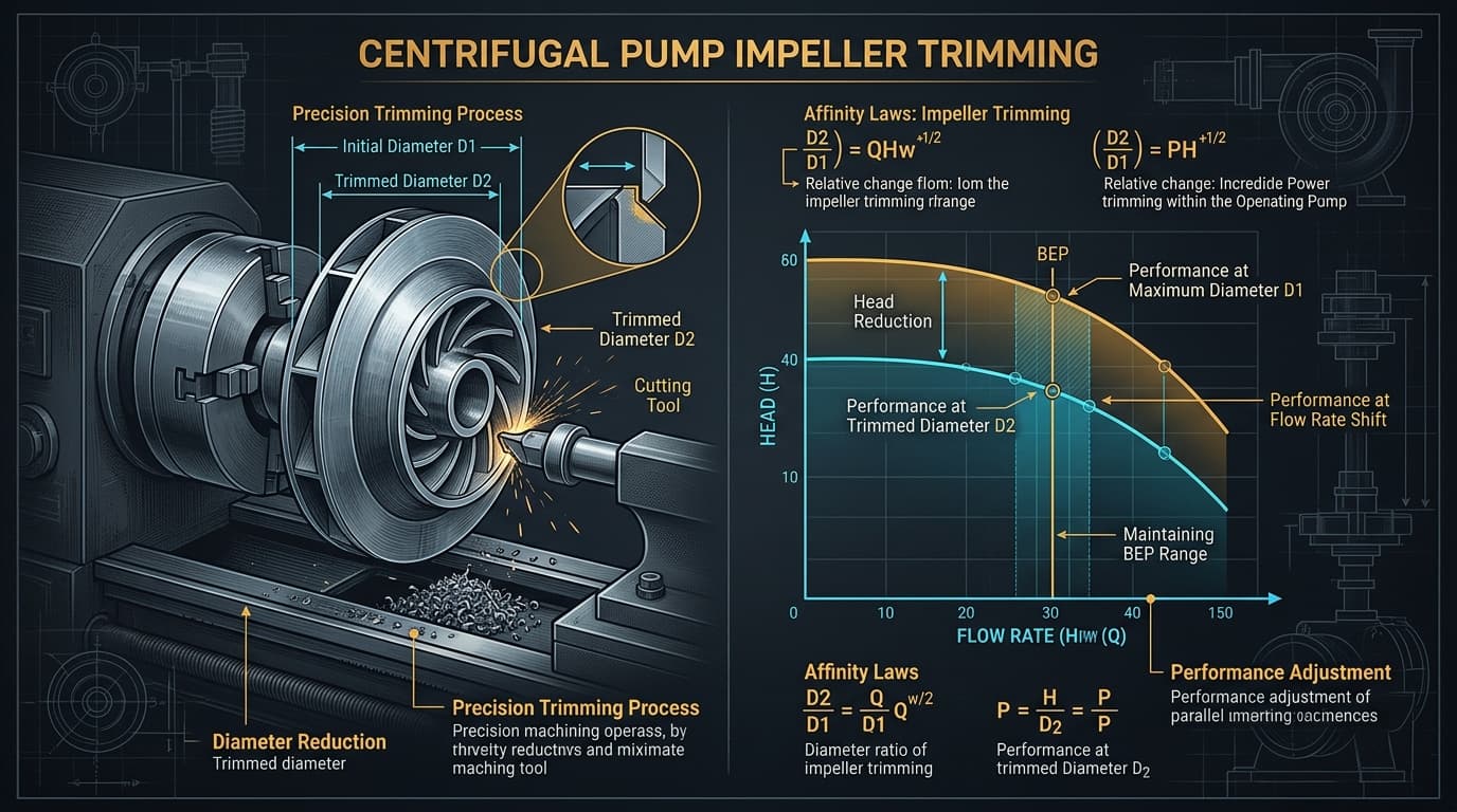 Pump Impeller Trimming: Practical Calculation, Diameter Limits & BEP Impact